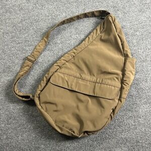 AmeriBag Healthy Back Bag Womens Medium Brown Nylon Sling Crossbody Bag Travel